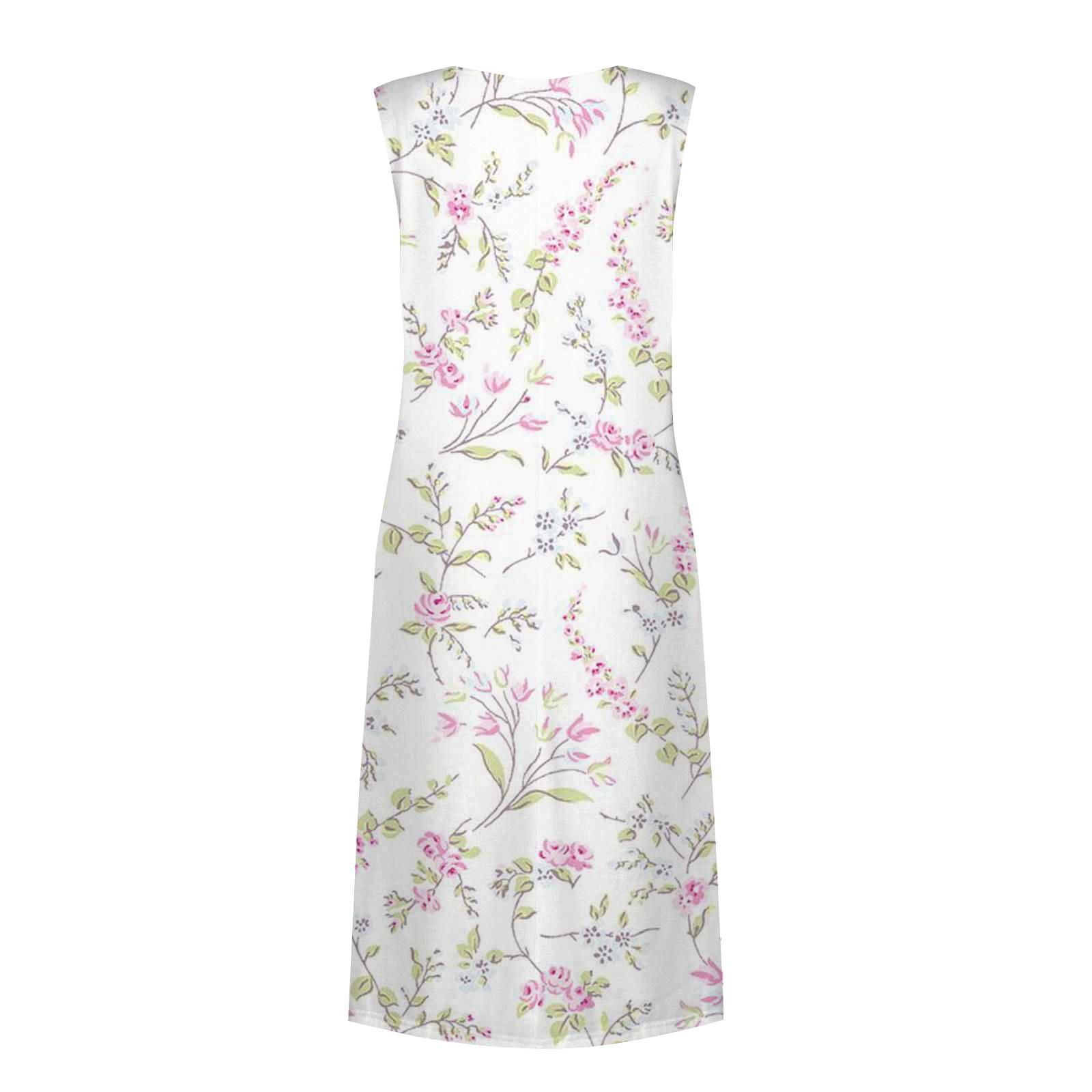 Жен. Повседневные платья с принтом Круглый вырез Классический Классический На открытом — фото 3