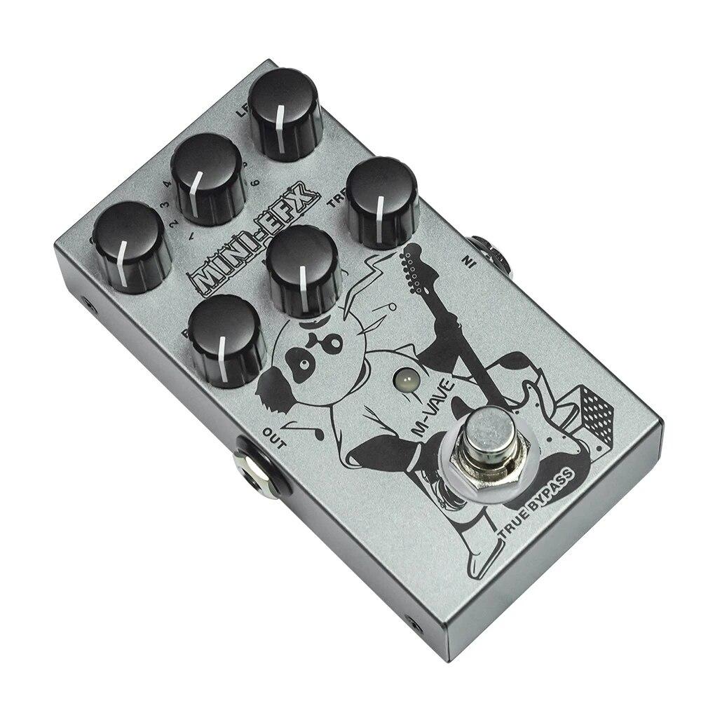 M-vave MINI-EFX Multieffektpedal 4 Overdrive-Effekte 4 Distortion-Effekte Boost 3-Band-EQ True Bypass für E-Gitarre