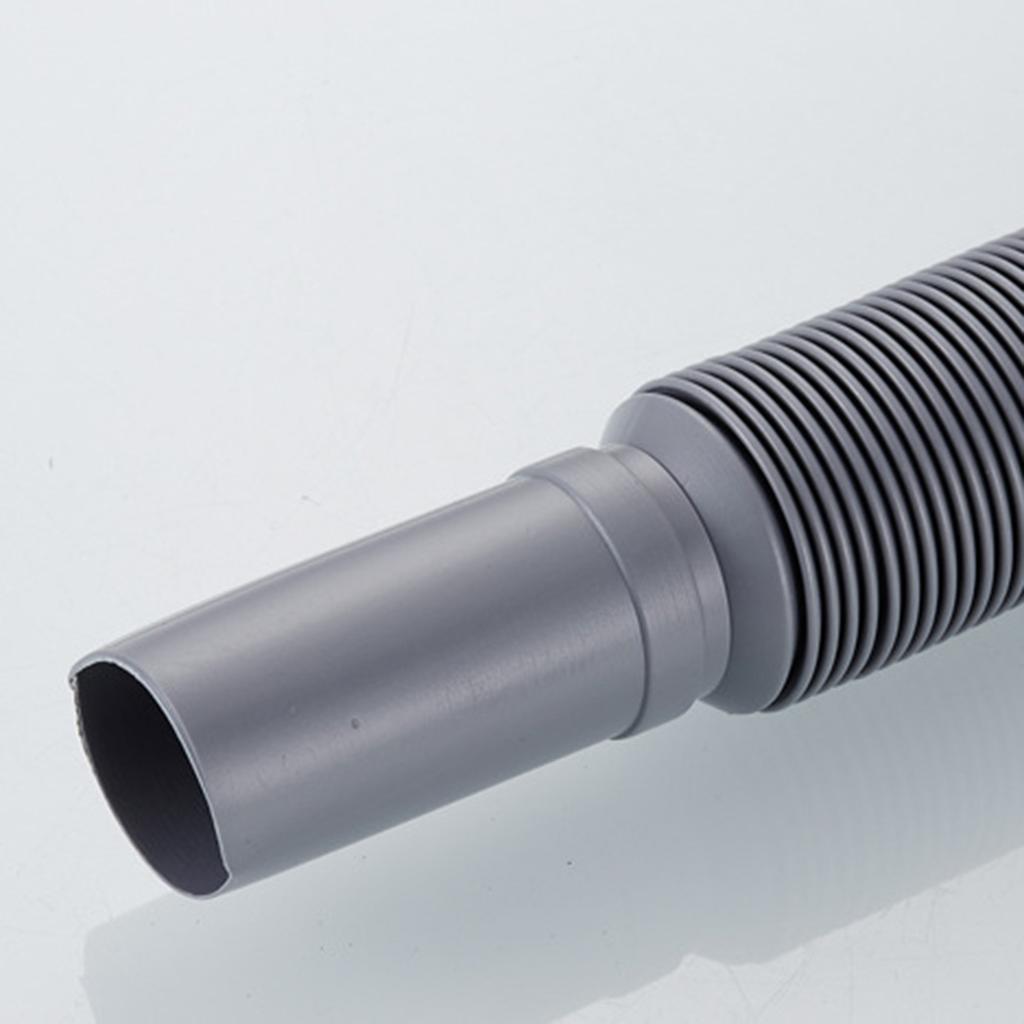 Flexible Drain Hose for Kitchen and Bathroom Sinks Made of Sturdy Plastic with Contraction Length 31cm and Extended 81cm