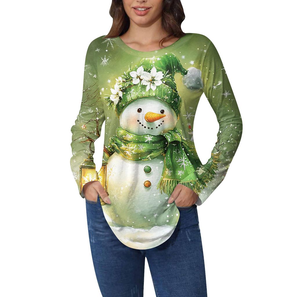 Tee Shirts For Women Fall Casual Long Sleeve Shirts Sweatshirt Vintage Graphic Printing Top Pullover Valentine's Day