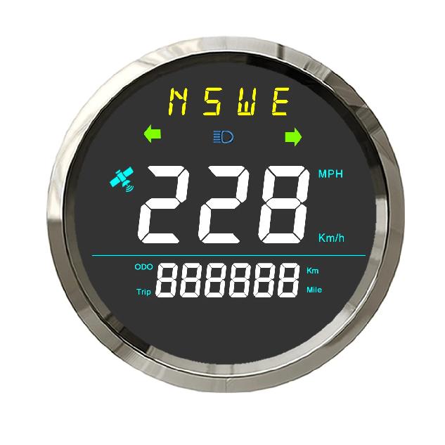 85mm Digital GPS Speedometer For Car Truck Boat Motorcycle Speed Gauge with GPS Antenna Odometer Trip KMH MPH Compass Gauge