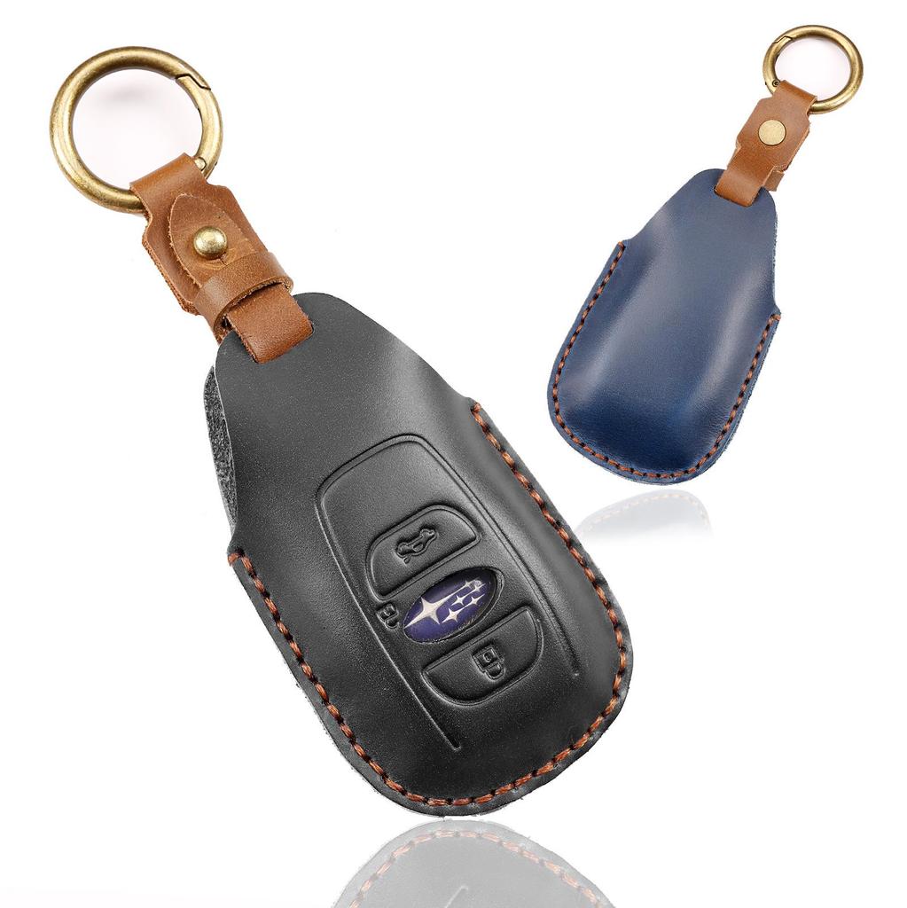 Genuine Leather Subaru Key Case for Forester, XV, Outback, Legacy, and BRZ
