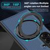 Business 360 Rotating Magnetic Wireless Charging Kickstand Case for Samsung Galaxy Z Fold 7 6 5 4 5G Carbon Fiber Leather Cover