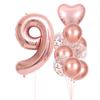 10-piece 32-inch Rose Gold Number Balloon Party Decoration Balloon Set AVE