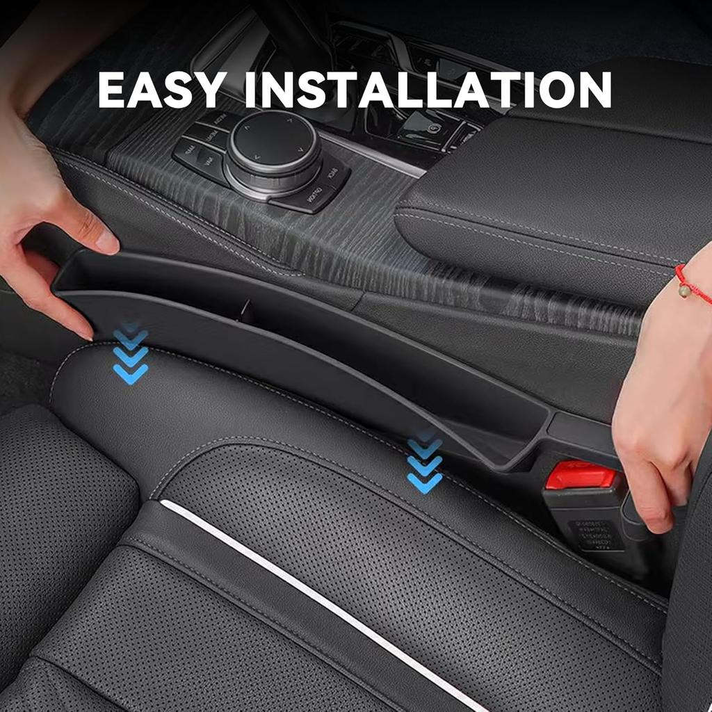 2PCS Car Seat Gap Filler, Automotive Seat Organizer Fill The Gap Between Seat and Console, Universal Car Storage Box erts Fill The Gap Between Seat