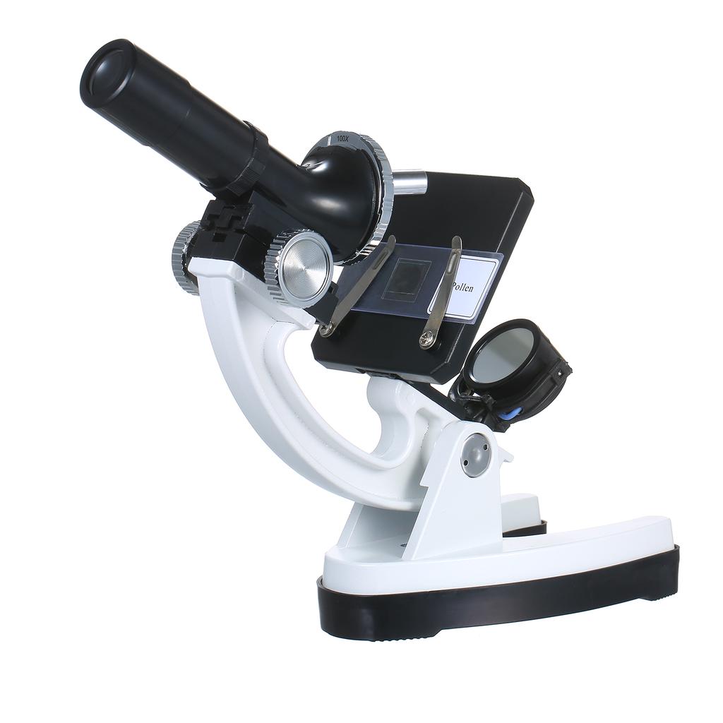 Children" S Microscope Kit Large Eyepiece 100X-1200X  High Power Metal Microscope