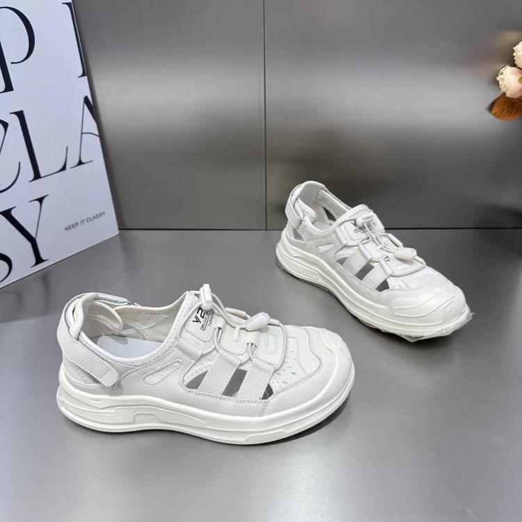 Summer 2025 New Versatile Thick-soled Breathable Non-slip Wading Outdoor Shoes Hollow Casual Sports Sandals Women's Outer Wear