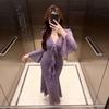Spring & Autumn Sexy V-Neck Lace Dress - Solid Color, Slim-Fit, Hip-Hugging, Mid-Length Skirt for Women, Exudes Elegant Temperament.