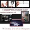25pcs Hose Clamps Single Ear Stepless 5.8-23.5mm 304 Stainless Steel Hose Clamps Cinch Clamp Rings for Sealing Kinds of Hose