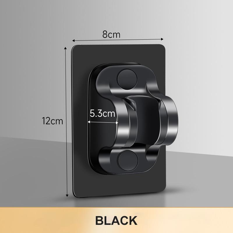 

Showerhead Holder Bracket Wall Mounted Punch Free Household Adjustable Shower Self Adhesive Bathroom Universal Accessories чёрный