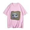 Funny Cat Emotion Graphic TShirt Unisex Unisex ONeck Fashion Short Sleeve T Shirt Retro Clothing Oversized Cotton TShirts Kawaii