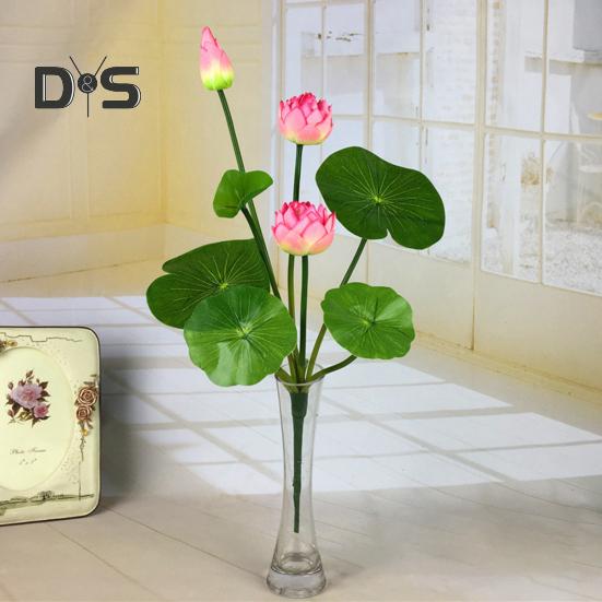 Künstliches Lotusblütenblatt, realistische Kunstseide, Blumendekoration für Hochzeiten, Partys, Zuhause, Büro, Tischdekoration, Kunstblumen, Pflanzen, Zweig