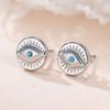 LIKGREAT Trendy Evil Eye Earrings Turkish Nazar Boncuk Protection Stud Earring Stainless Steel Jewelry Amulet Gift for GirlWomen