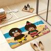 So Cute M-MonchhichiS Cartoon Short Plush Rug Carpet mat Machine Washable Soft Comfortable Anti‑Slip Floor Mat Home Decor