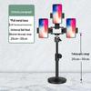 Multi-Functional Mobile Broadcast Stand with Fill Light and Adjustable Camera Positions for Photography and Video Recording