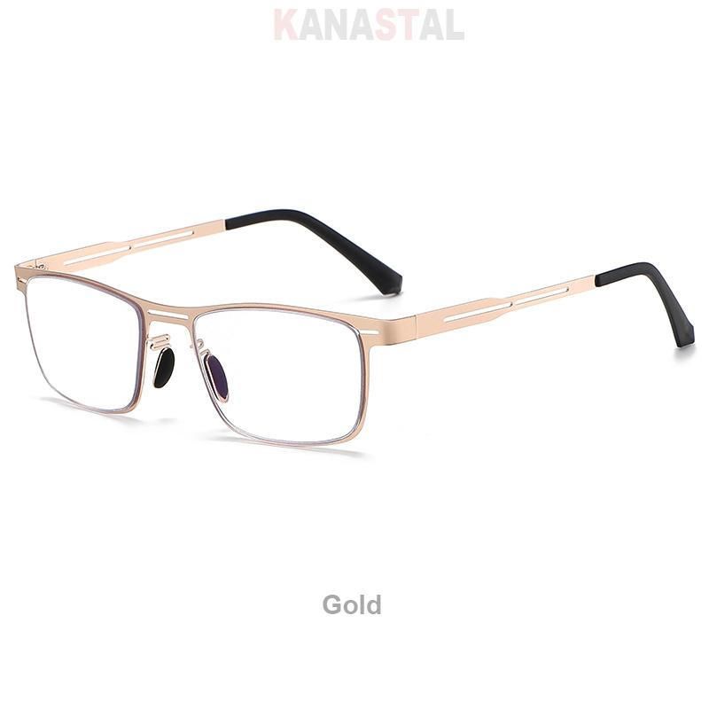 

Men Multifocal Reading Glasses Blue Light Blocking Lens Women Presbyopic Eyewear Anti Radiation Computer Metal Eyeglasses Frame +100 золотой