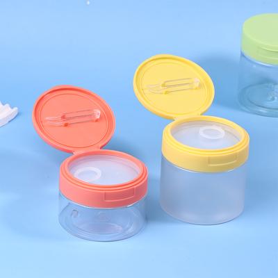 200-350Ml Makyaj Temizleyici Ped Kavanozu Cımbızlı Yuvarlak Şeffaf Kap Kaplar Boş Şişe Geniş Ağızlı Kapaklı Şişe Saklama Losyon