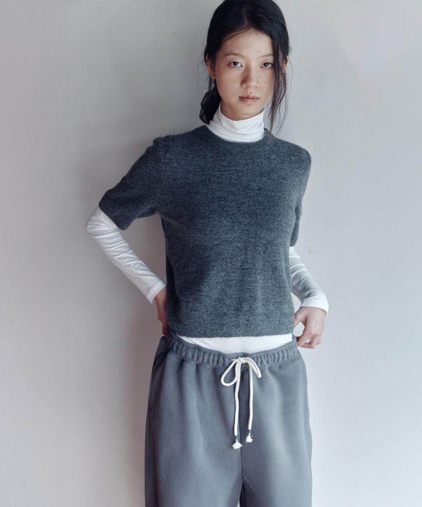 Okkitteu Fleece Balloon Jogger Pants Charcoal