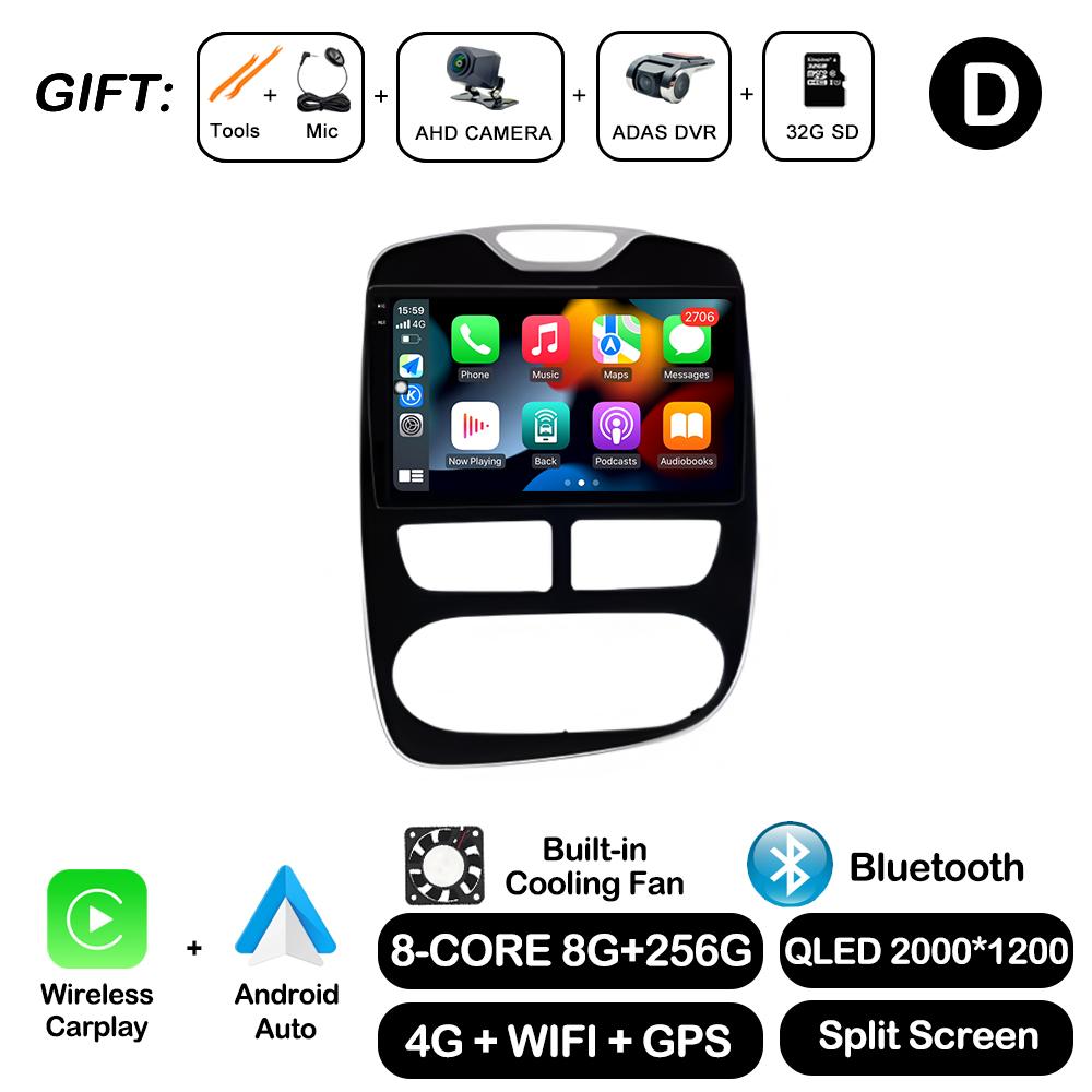 10'' For Renault Clio 4 2012 - 2016 Carplay Car Radio Multimedia Video Player Android Auto 4G WIFI GPS Navigation DSP stereo BT