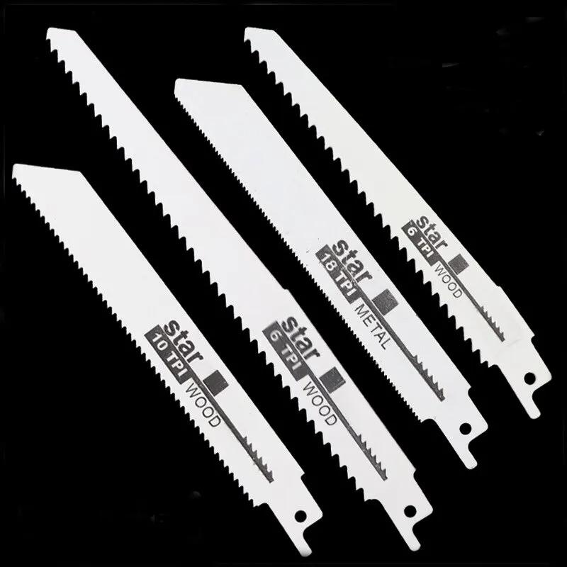 4pcs Reciprocating Saw Blade, Universal Woodworking and Metal Cutting, for DIY and Professional Use, Coarse and Fine Teeth