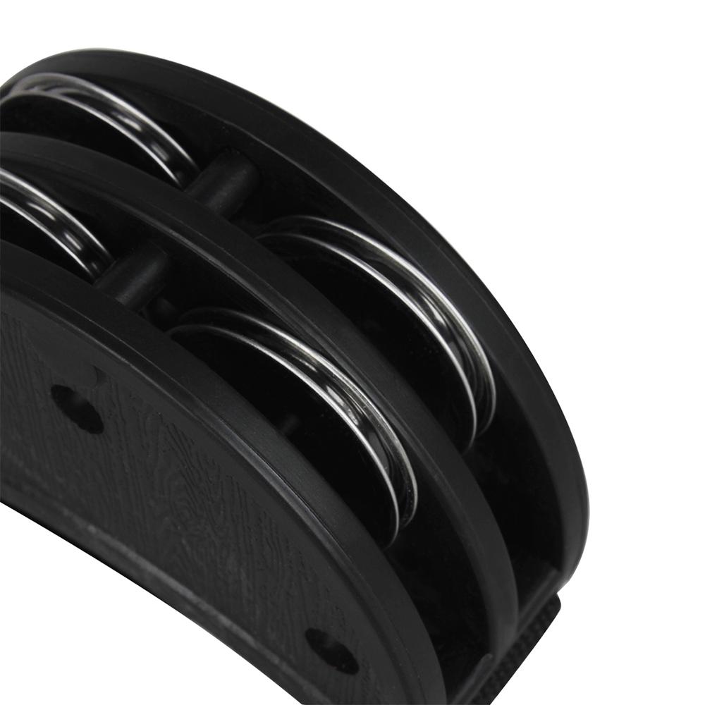 ABS Foot Tambourine with 2 Sets Metal Jingle Bell Cajon Box Drum Companion Accessory