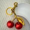 Delicate Cherry Pendant Statement Pendant Bag Pendant Key Ornament Alloy Texture Great for Dating and Social Event