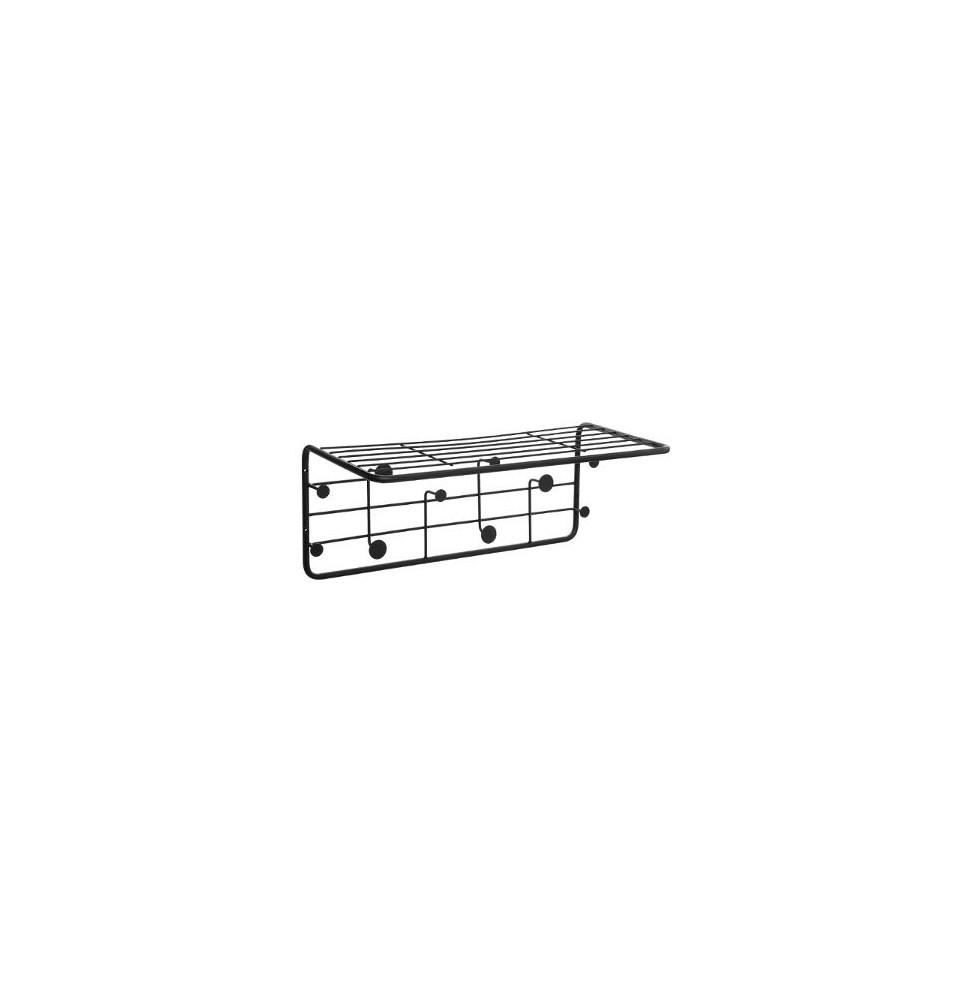 HAKU Appendiabiti da Parete Cromo, Grigio, MDF, Metallo - Dim. L 80 cm x A 30 cm x P 6 cm, Stile Moderno