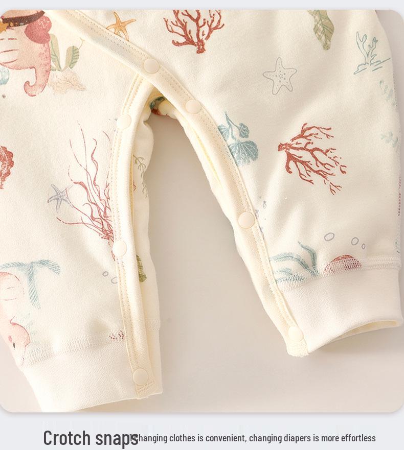 2025 A/W Baby Quilted Hooded Romper, 40g, Class A, Warm Butterfly Suit for Newborns