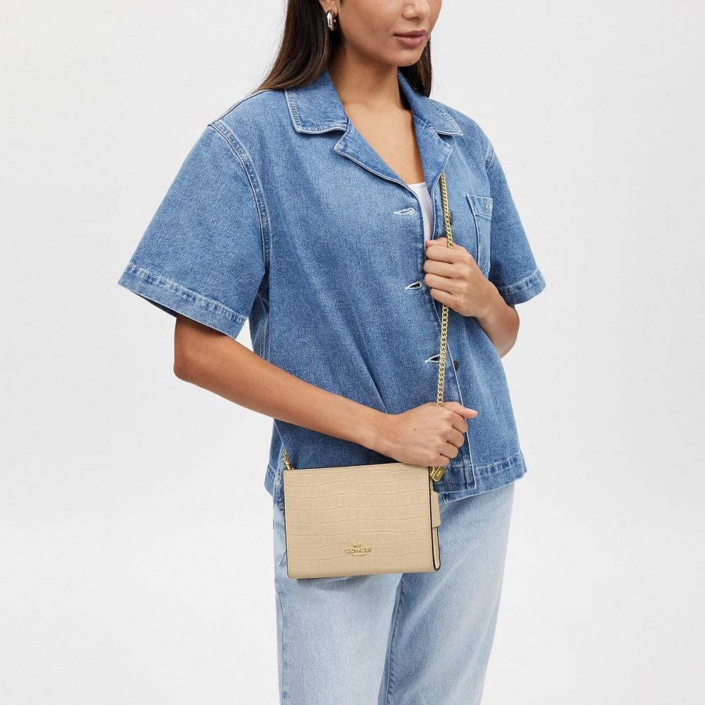 Coach Slim Crossbody Silver Black