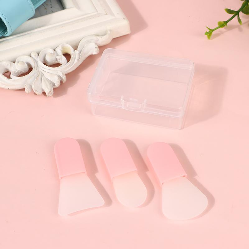 

3 шт./кор. Мини силиконовая кисть для маски для лица с мягкой головкой, смешанное применение для маски для лица, кисти для салонов красоты, инструменты для макияжа розовый