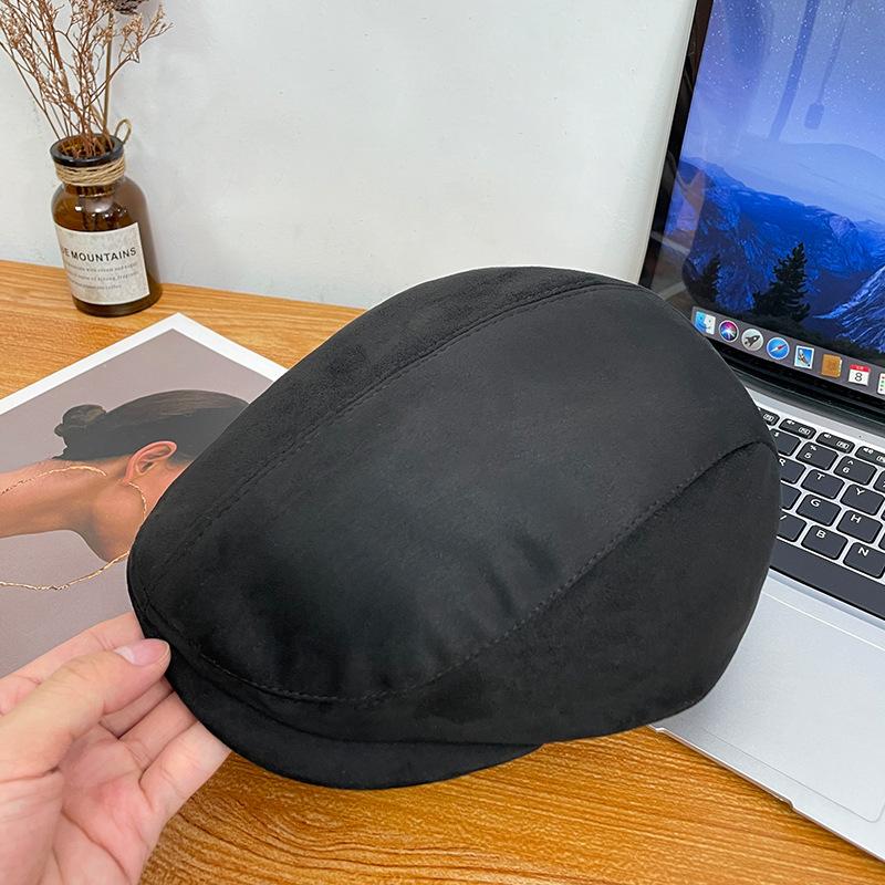 Blogger's Same British Style Newsboy Artist Hat Big Head Circumference Couple Trend Versatile Reversible Can Wear Duck Tongue Forward Hat