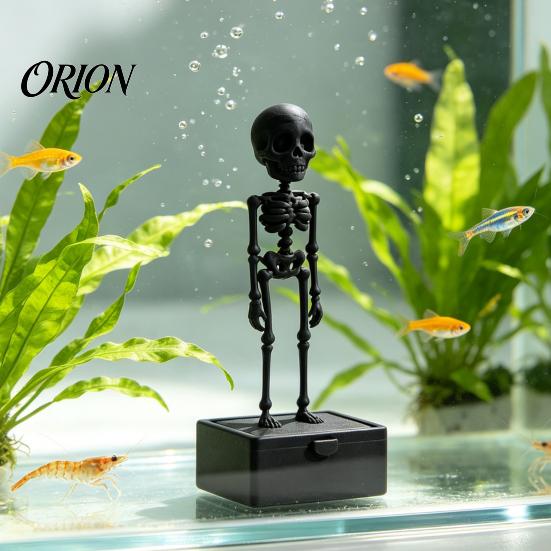 Atmospheric Underwater Decoration Dancing Skeleton Aquarium Bubbler with Movable Joints for Halloween Fish Tank Decorations, Creative Gift Keepers Air