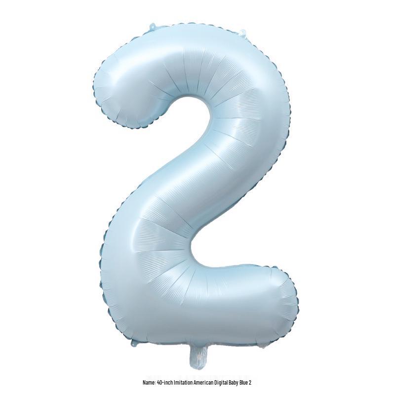 40-Inch Baby Pink & Blue Number Balloons for 100-Day or First Birthday Party Decorations