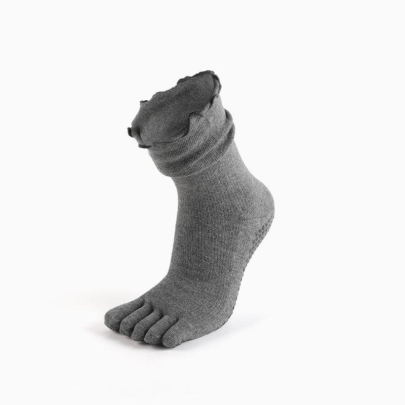 MEIKAN Non-slip Lace Yoga Socks - Five-finger Micro-pressure Indoor Sports Socks 35-38