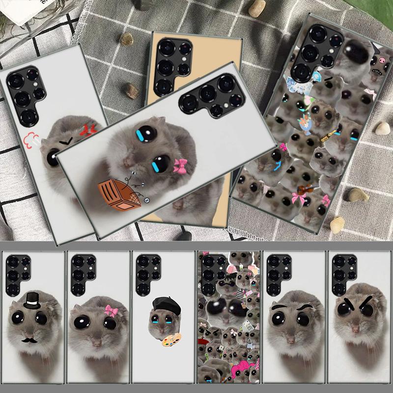 Funny Sad Hamster Meme Cases Phone Case for Samsung Galaxy S26 Ultra S25 Edge S24 S23 FE S21 Plus S20 S22 S10 Cover TPU Capa She