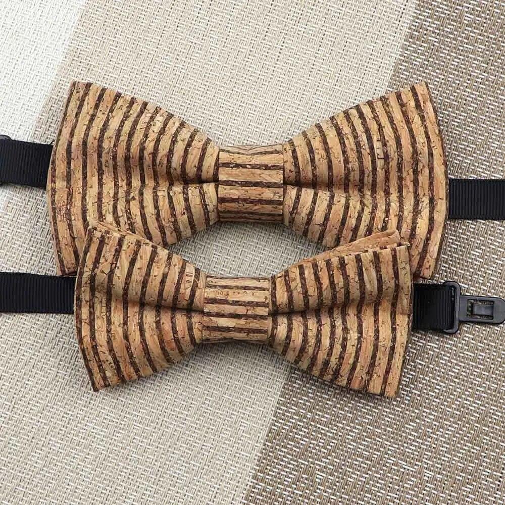 1PC, Fashion Bow Shape Bow Tie, Double Layer, Wood, Gentleman,Handmade, Butterfly,