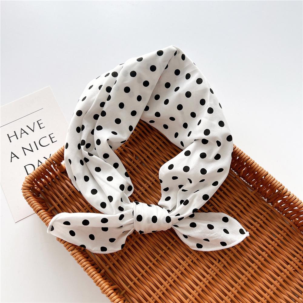 Cotton And Linen Small Square Scarf Silk Scarf Women'S Spring And Autumn New Style Artistic And Versatile Fashionable Temperament Headband Scarf