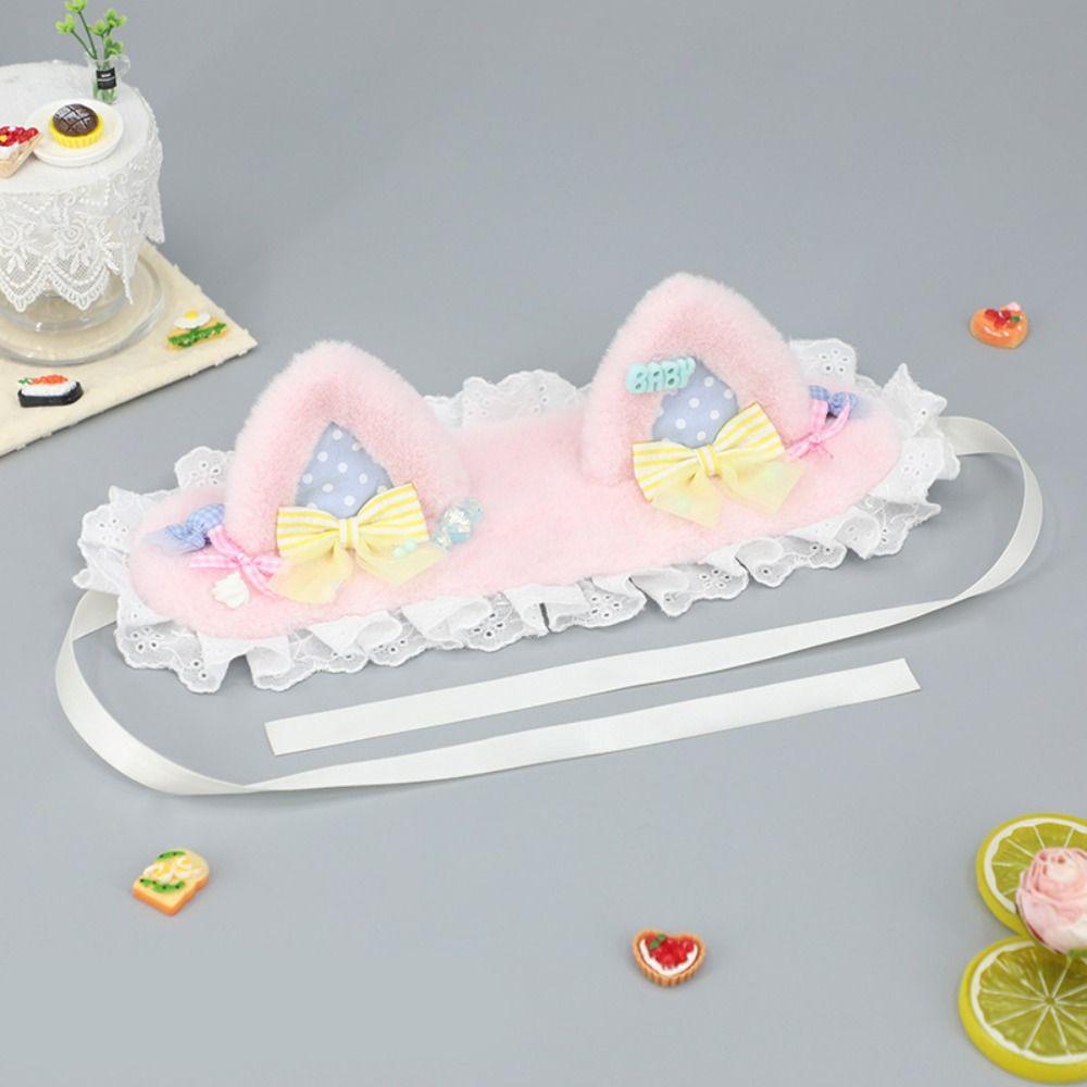 Lace Bear Ear Hair Band Furry Lolita Bandeau Funny Cat Ears Headband  Lolita Accessories