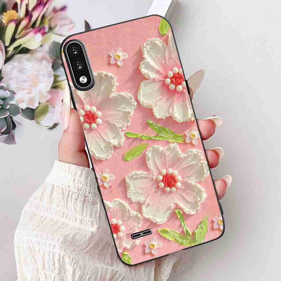 For LG K22 2020 Casing 6.2" Floral Pattern Cover Silicone Soft TPU For LG K 22 K22 LGK22 Cases Screen Protectors Coque Fundas