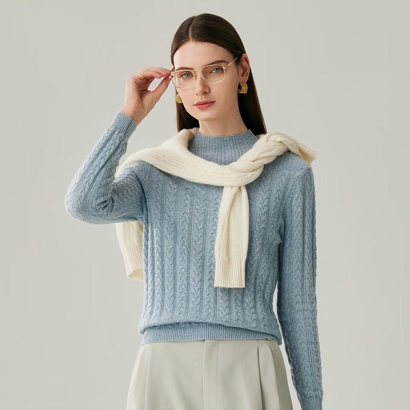 Zhao Jun Women's 100% Cashmere Half-Turtleneck Sweater