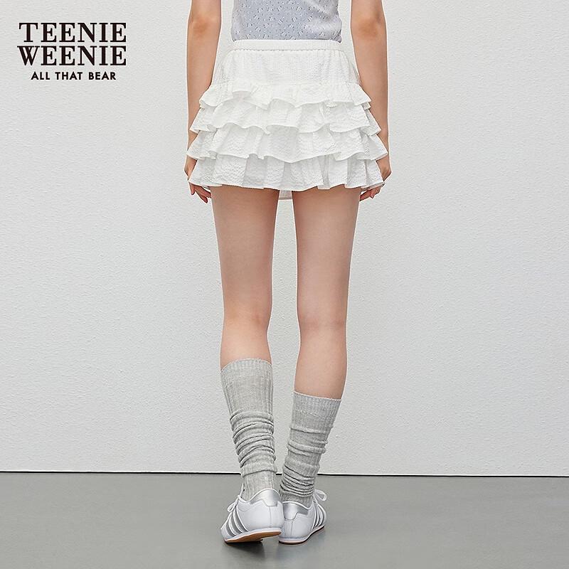 Teenie Weenie Bear 2025 Autumn Asymmetric Tiered Skirt