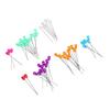 100Pcs Diamond Head Pin Pear Shaped Straight Colored Transparent for Floral Bouquets Sewing
