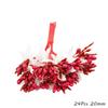 Red Theme Artificial Flower Cherry Stamen Berries Bundle DIY Christmas Decoration Wedding Cake Gift Box Wreaths Xmas Decor