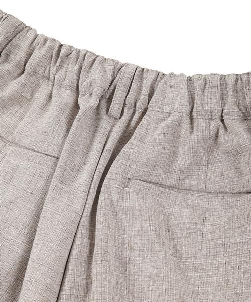 PRAIRIE [Summer] Like Linen Wide Slacks (Beige)