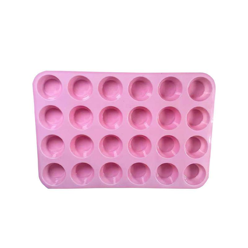 Silicone Cake Mold 24 Hole Baking Pan With Nonstick Surface For Diy Pastry Making