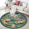 Dinosaur Round Area Rug,Carpet Rug for Living Room Bedroom Sofa Playroom Decor,Non-slip Floor Mat
