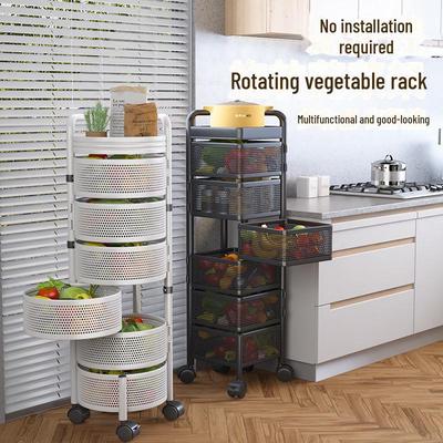 360° drehbares mehrschichtiges Gemüselagerregal