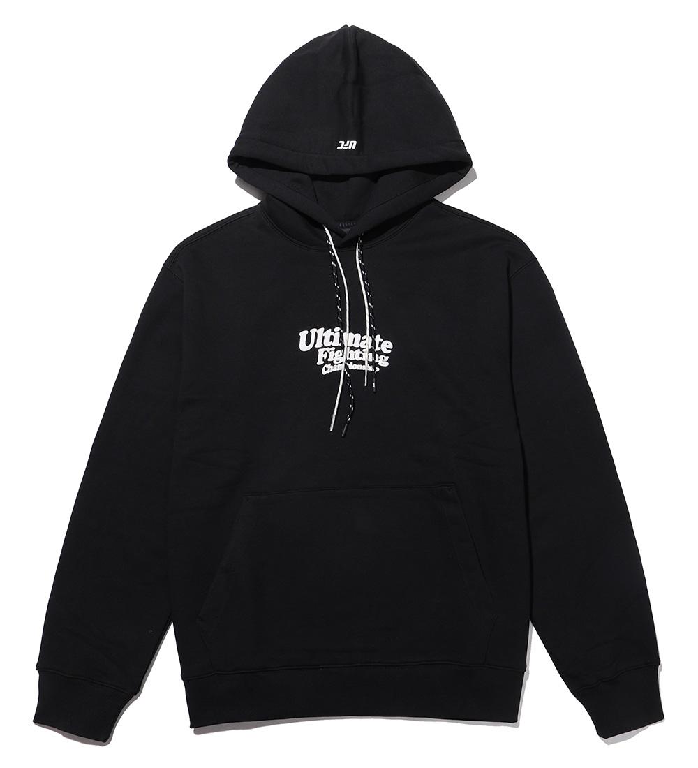 Ufc Sports Ufc Wording Relaxed Fit Hoodie Black U2Swt3339Bk Black/L