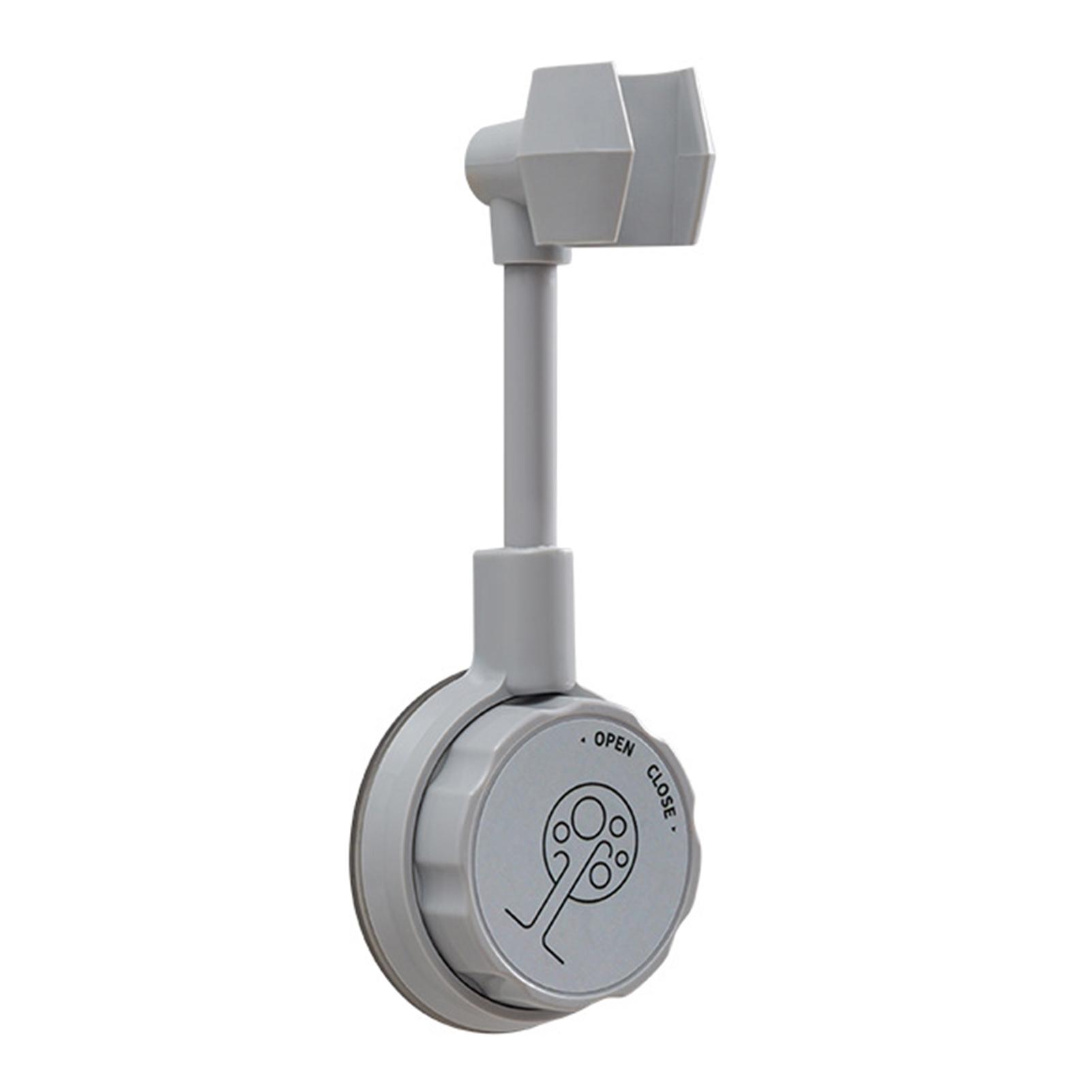 No Drilling Shower Head Holder Wall Mount Adjustable Suction Cup Shower Holder Multi-functional Durable Bathroom Hook Accessorie