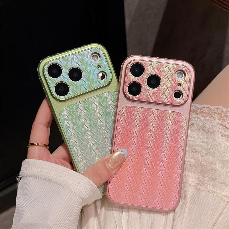 Gradient Diamond Grid Drop-Proof Case for iPhone 16 Pro Max and Apple I15 PRO.